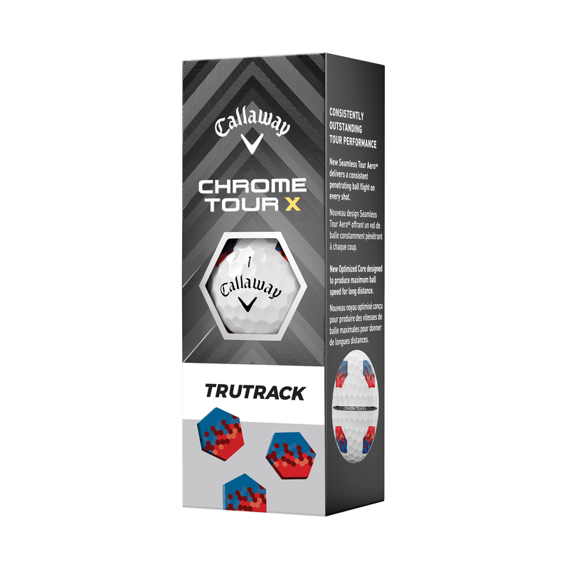 12 Balles de golf Chrome Tour X TruTrack