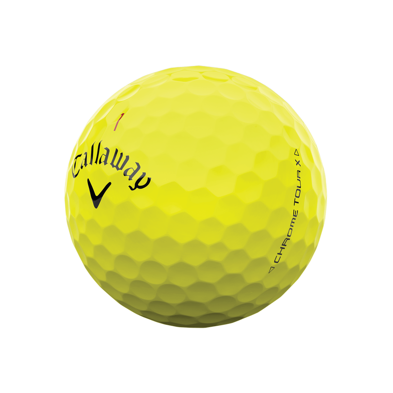 12 Balles de golf Chrome Tour X Yellow