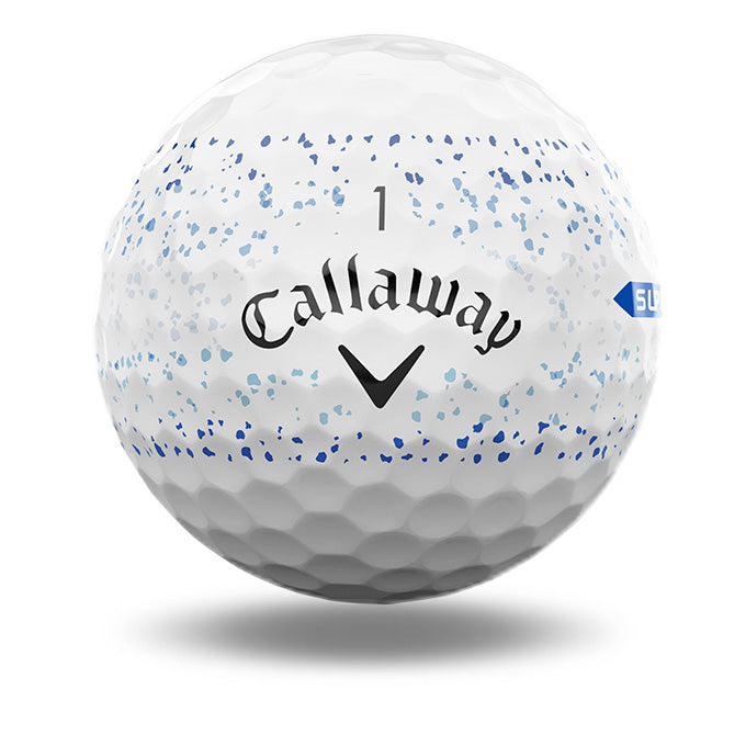 12 Balles de golf Supersoft Splatter Bleu