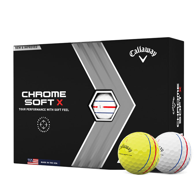 12 Balles de golf Chrome Soft X Triple Track 2023