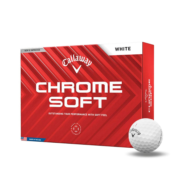 12 Balles de golf Chrome Soft White