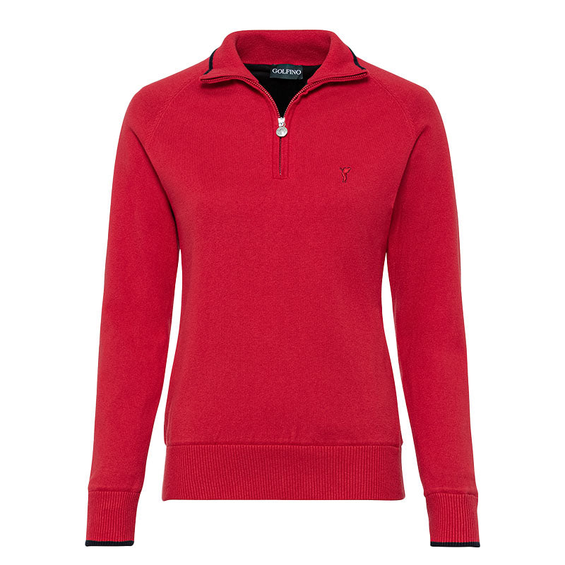Pull-over exceptionnel avec cachemire et fonction coupe-vent Brillant Red Femme
