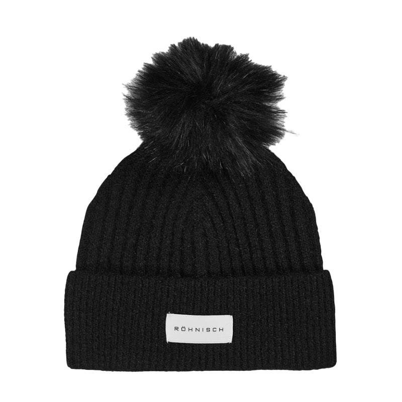 Bonnet Pom Black Femme