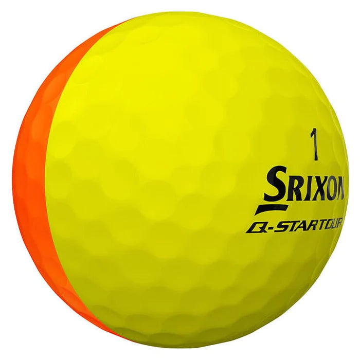 12 Balles de golf Q Star Tour Divide Brite Jaune/Orange