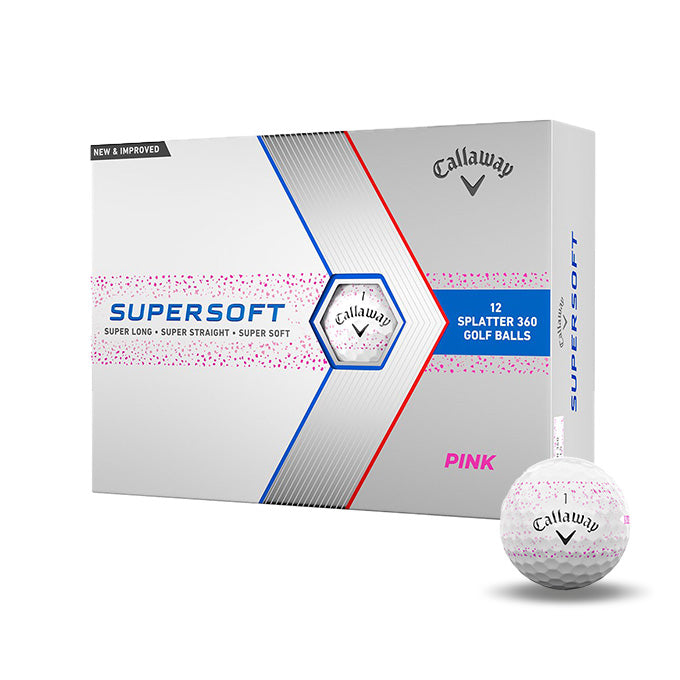 12 Balles de golf Supersoft Splatter Rose
