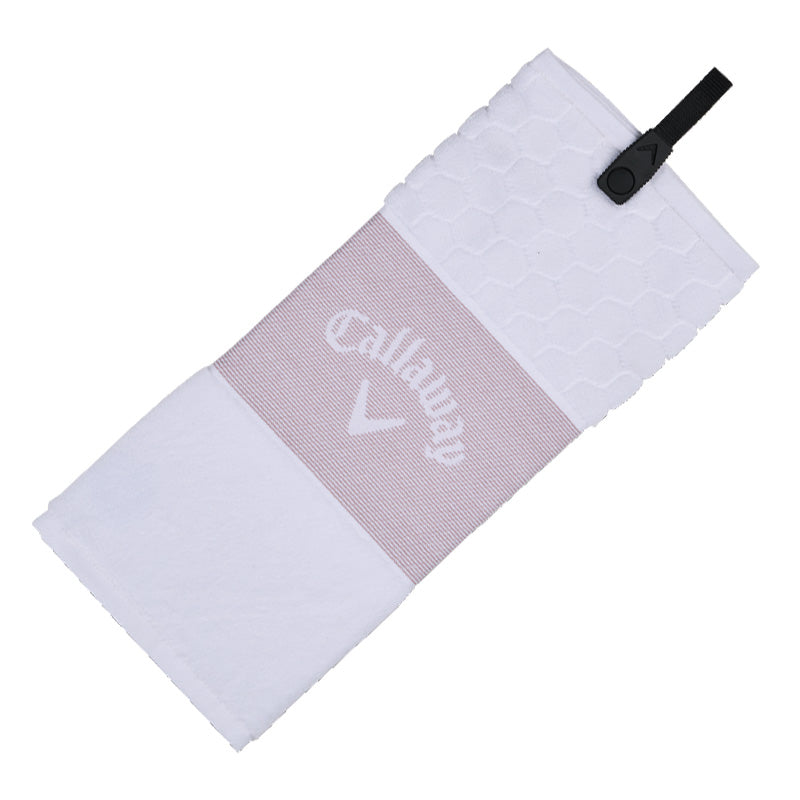 Serviette Trifold Towel White Pink