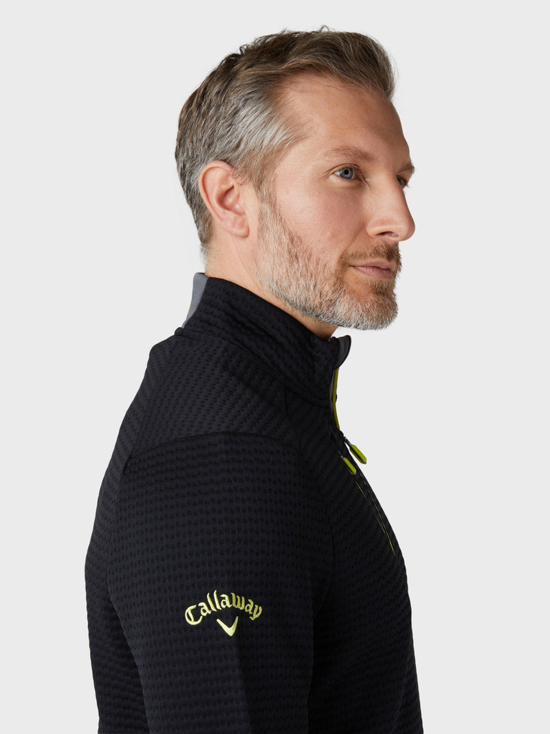 Midweight 1/4 Zip Pullover Caviar Homme