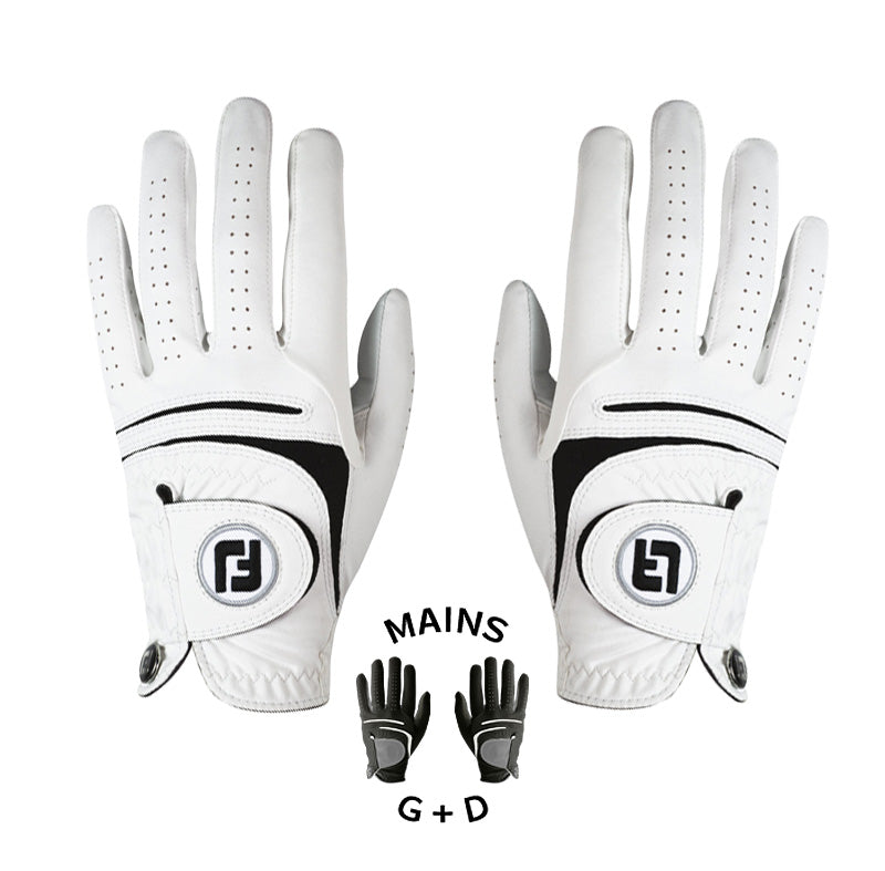 Paire de Gants WeatherSof 67495 Blanc Femme (main gauche et Droite)