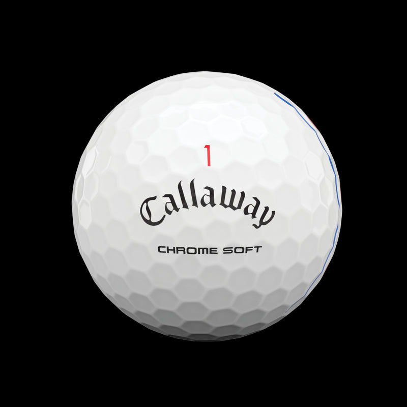 12 Balles de golf Chrome Soft Triple Track