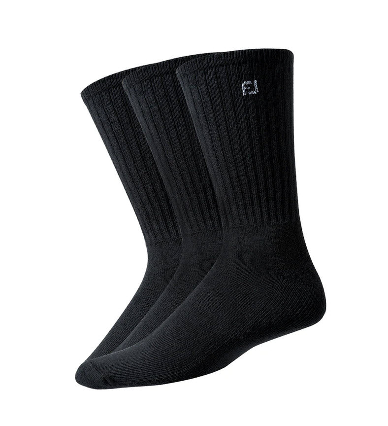 3 Paires de Chaussettes FJ ComfortSof Crew  Noir Homme