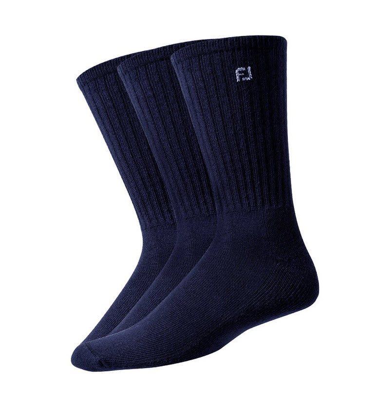 3 Paires de Chaussettes FJ ComfortSof Crew  Marine Homme