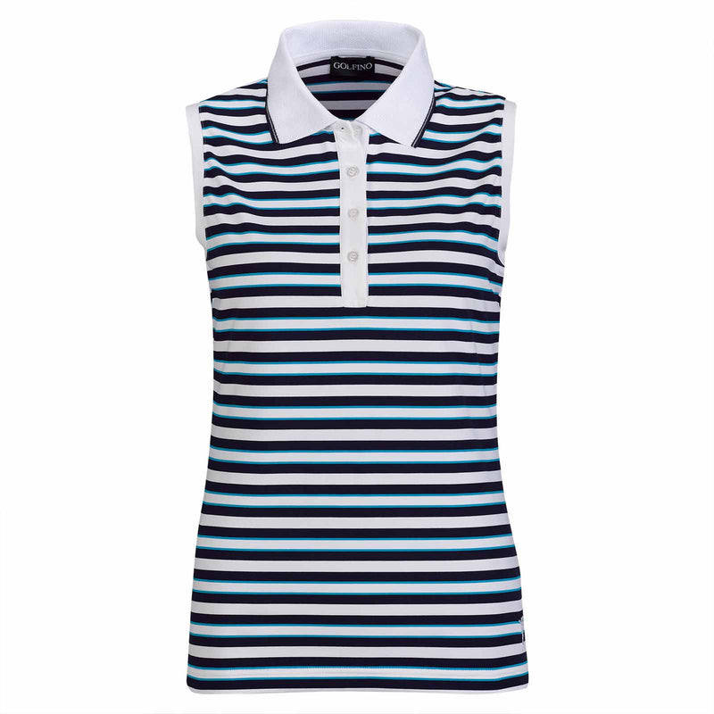 Polo SM Rayé 6331421E1 Blanc/100 Femme