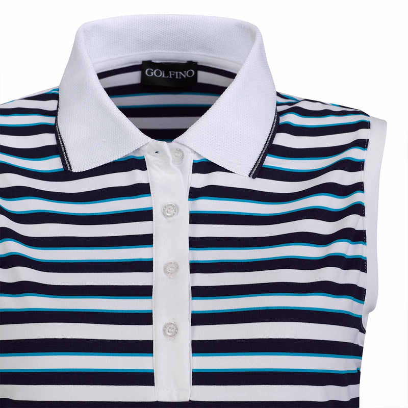 Polo SM Rayé 6331421E1 Blanc/100 Femme
