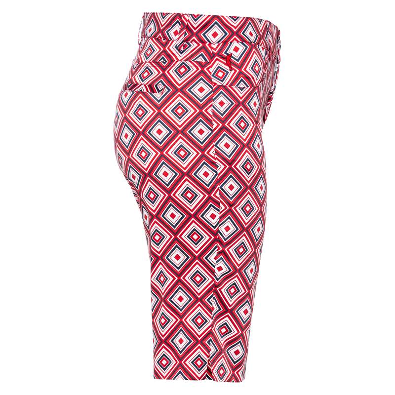 Bermuda stretch imprimé 2464723E2 Red Flame Femme