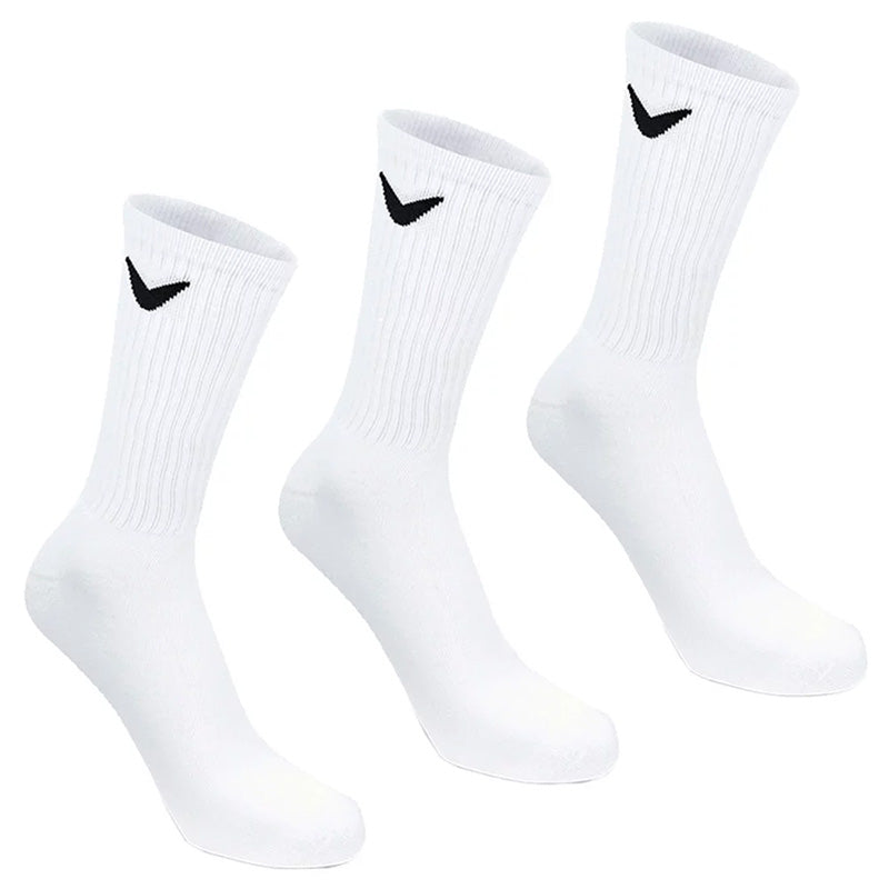 3 Paires de Chaussettes Sport Crew Blanc Homme