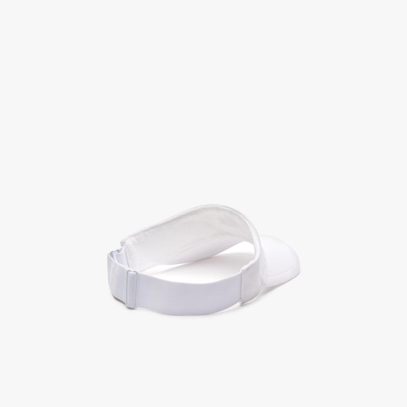 Visière en piqué et molleton Blanc/001
