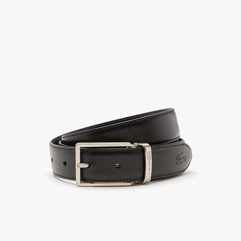 Ceinture en cuir Noir Marine Homme