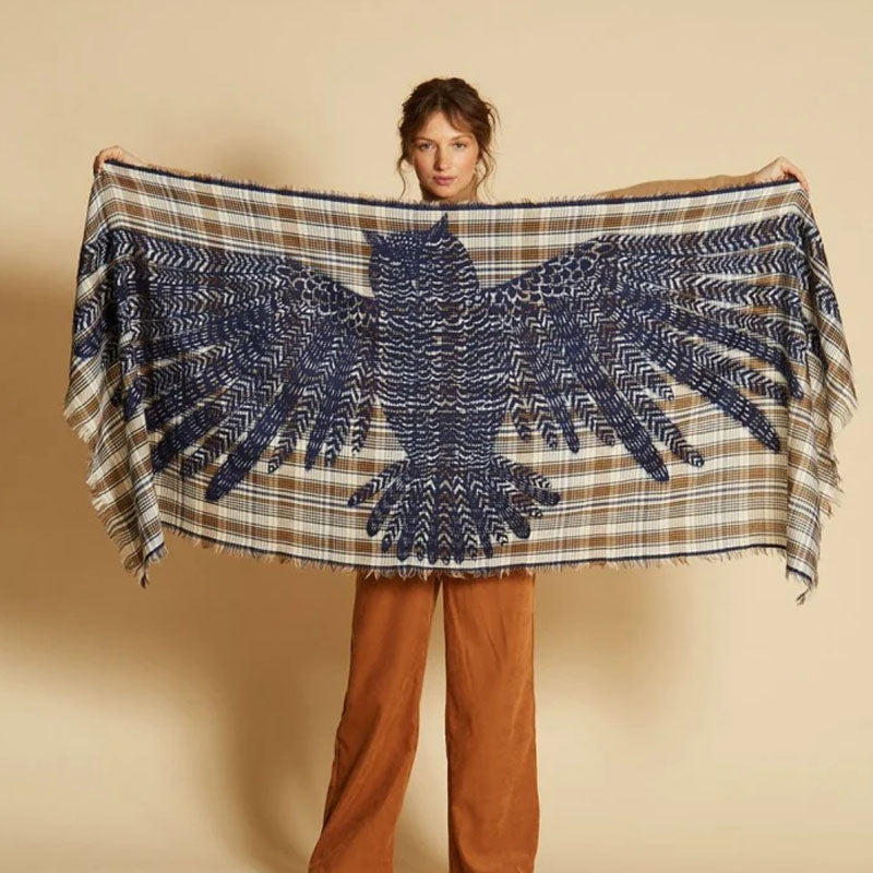 Echarpe en Laine et Coton Hedwige Navy