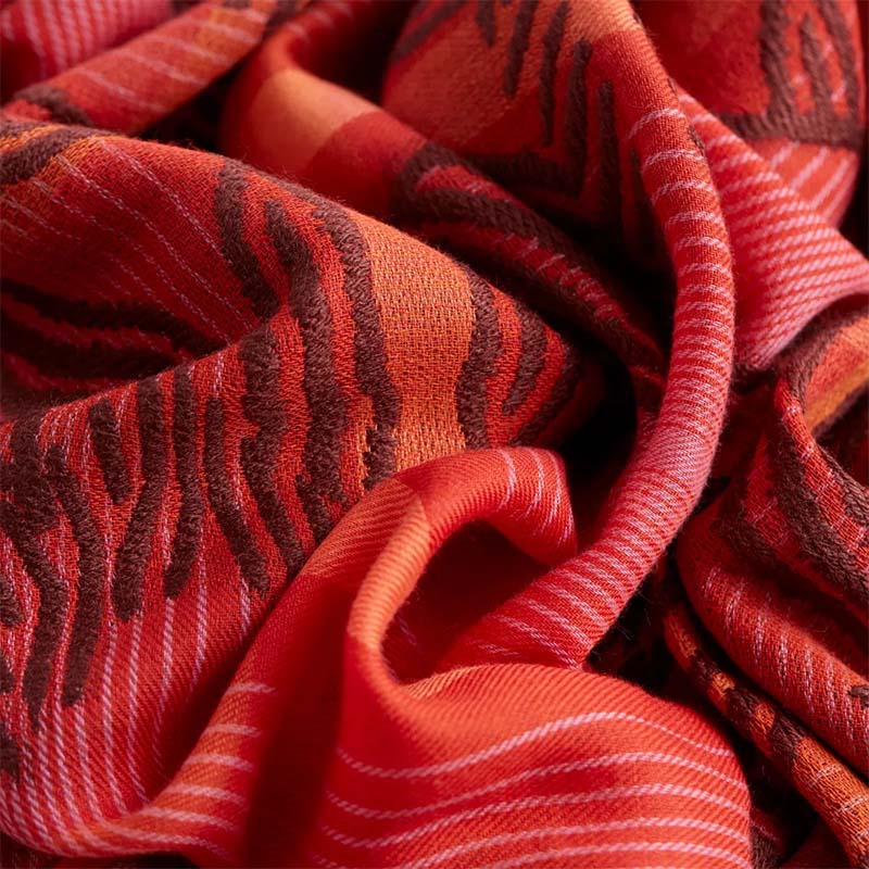 Echarpe en Laine et Coton Mantra 3D Framboise