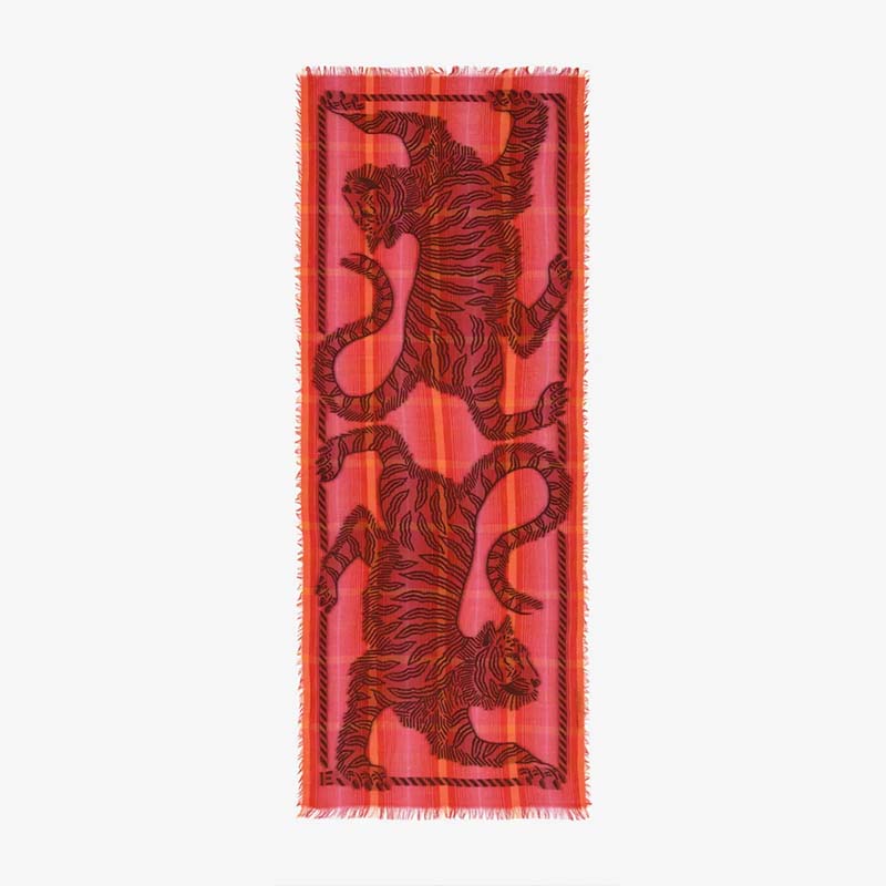 Echarpe en Laine et Coton Mantra 3D Framboise