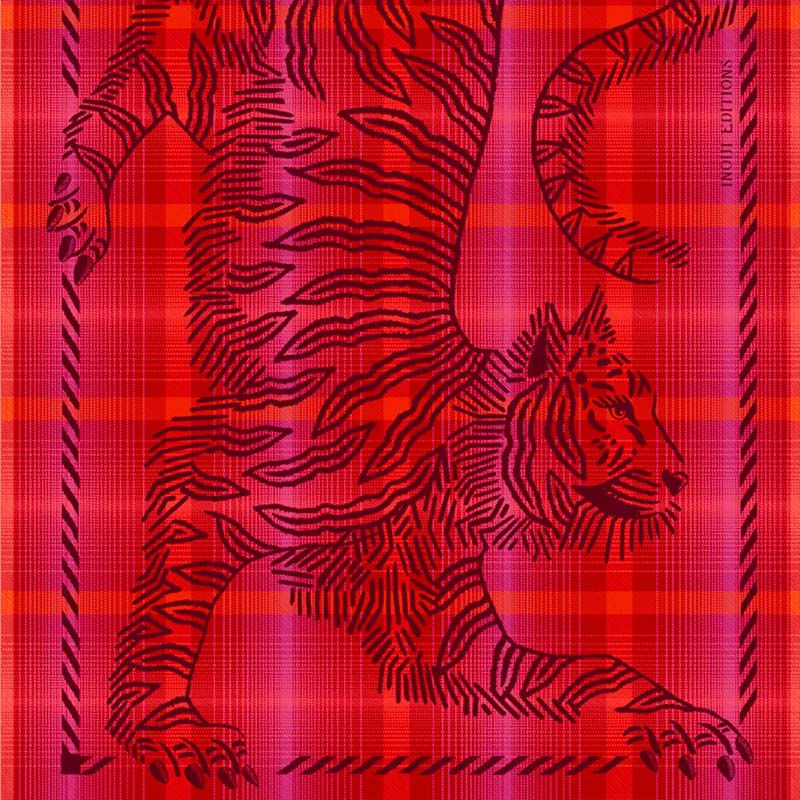 Echarpe en Laine et Coton Mantra 3D Framboise