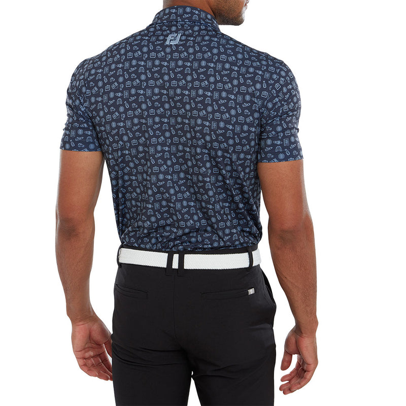 Polo Travel Print Marine Homme