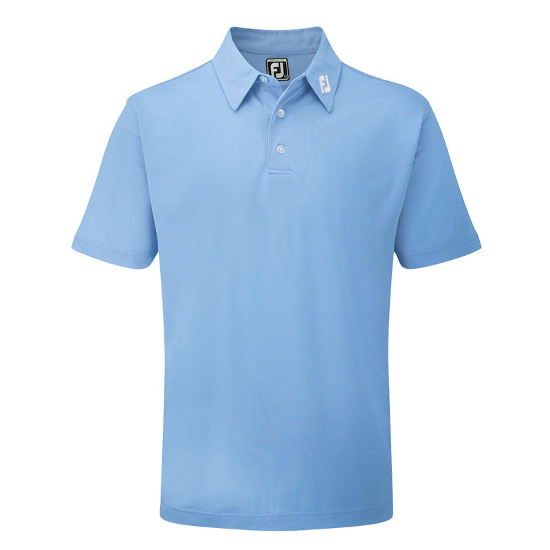 Polo Piqué Solid Bleu Clair Homme