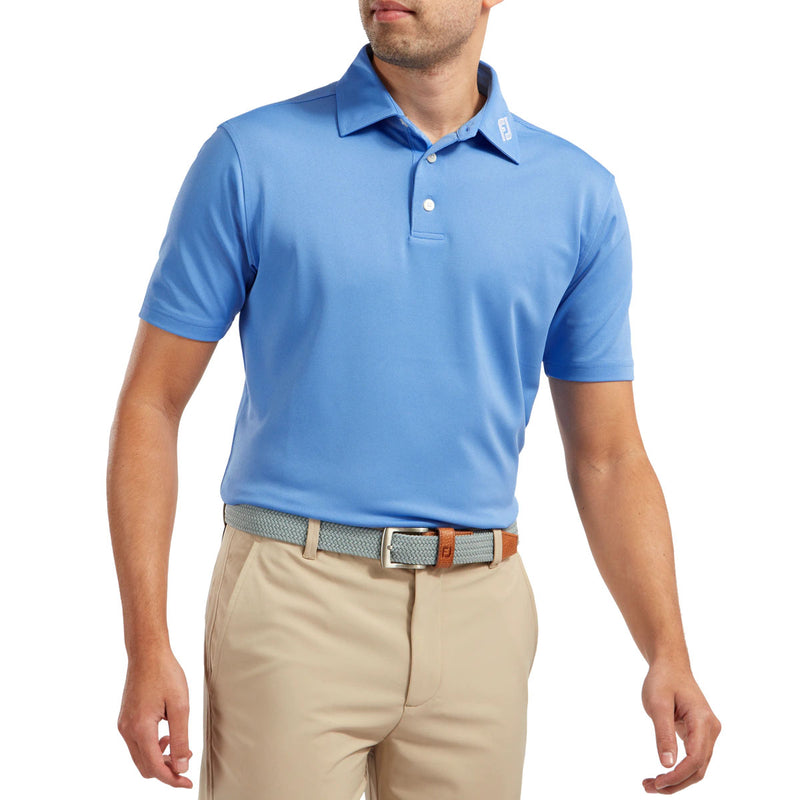 Polo Piqué Solid Bleu Clair Homme