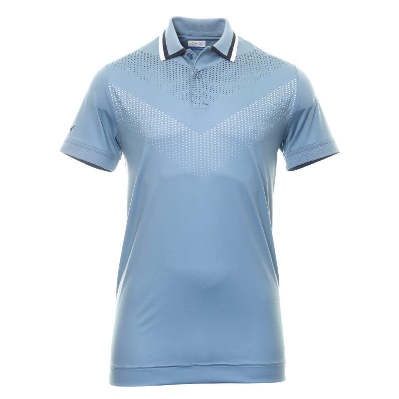 Polo X-Series Ombre Chev Print Faded Denim Homme