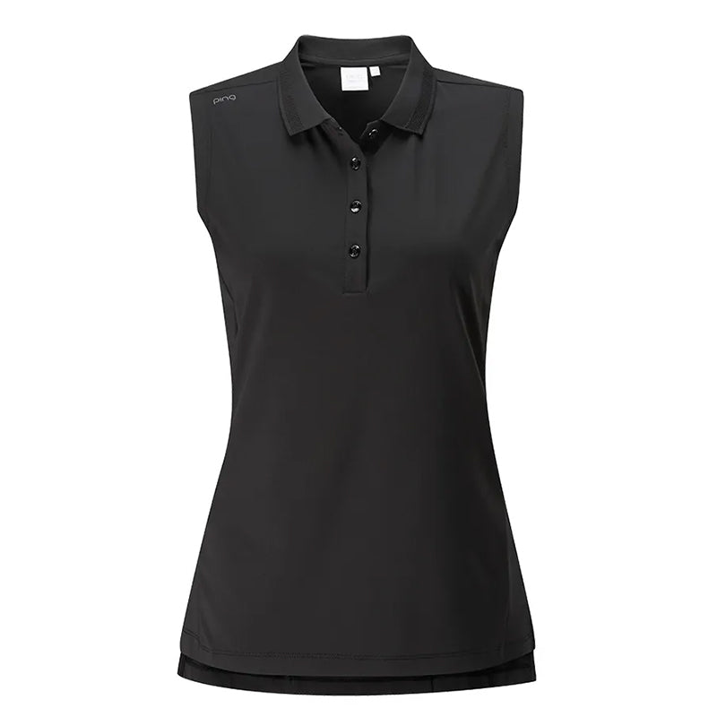 Polo sans manches Solene Black Femme
