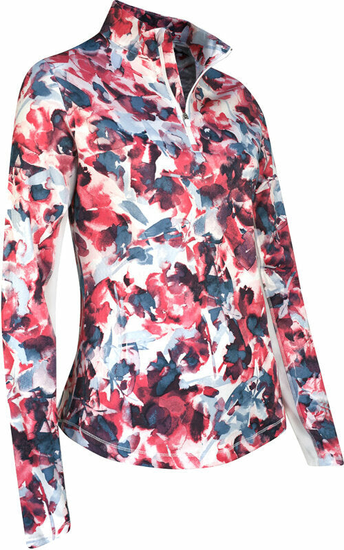 Polo manches longues Brushed Floral Fruit Dove Femme