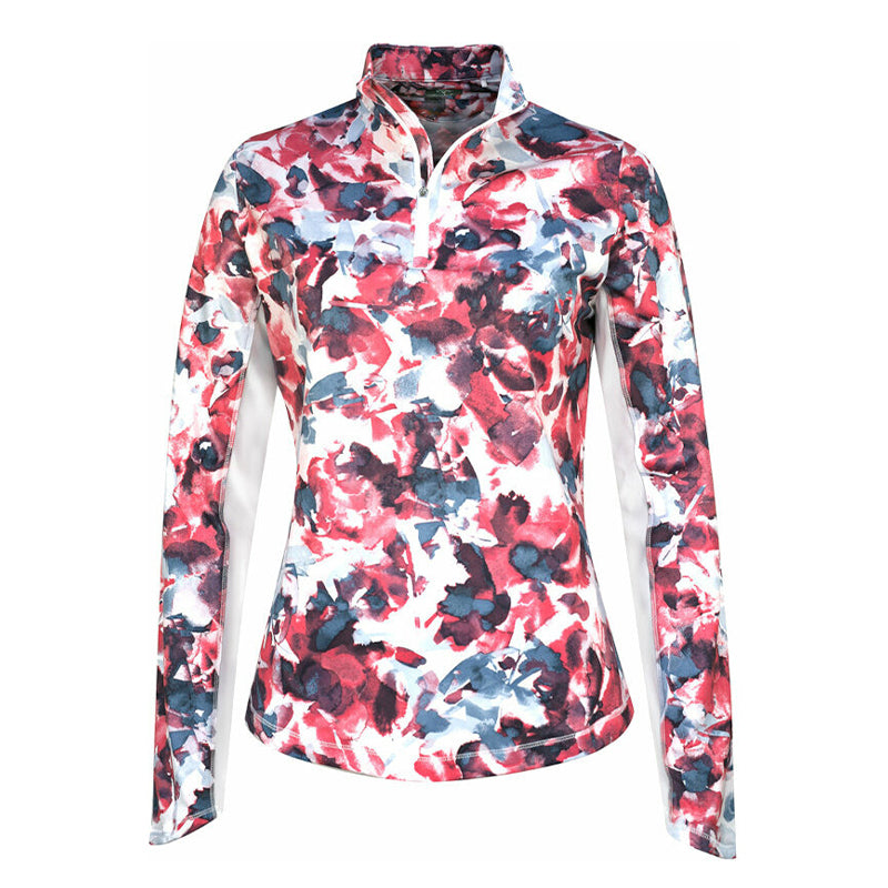 Polo manches longues Brushed Floral Fruit Dove Femme