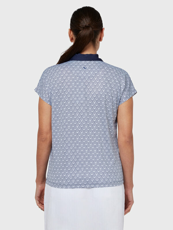 Polo Chev Geo White Femme