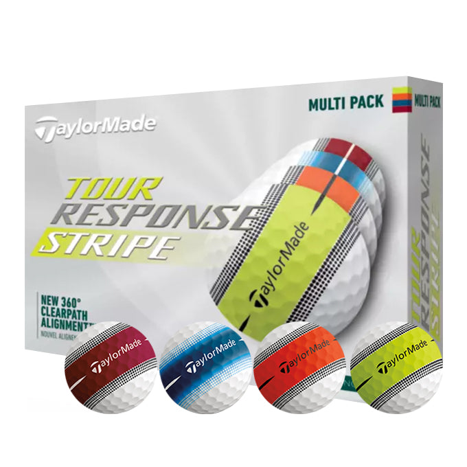 12 Balles de golf Tour Response Stripe Multicolores