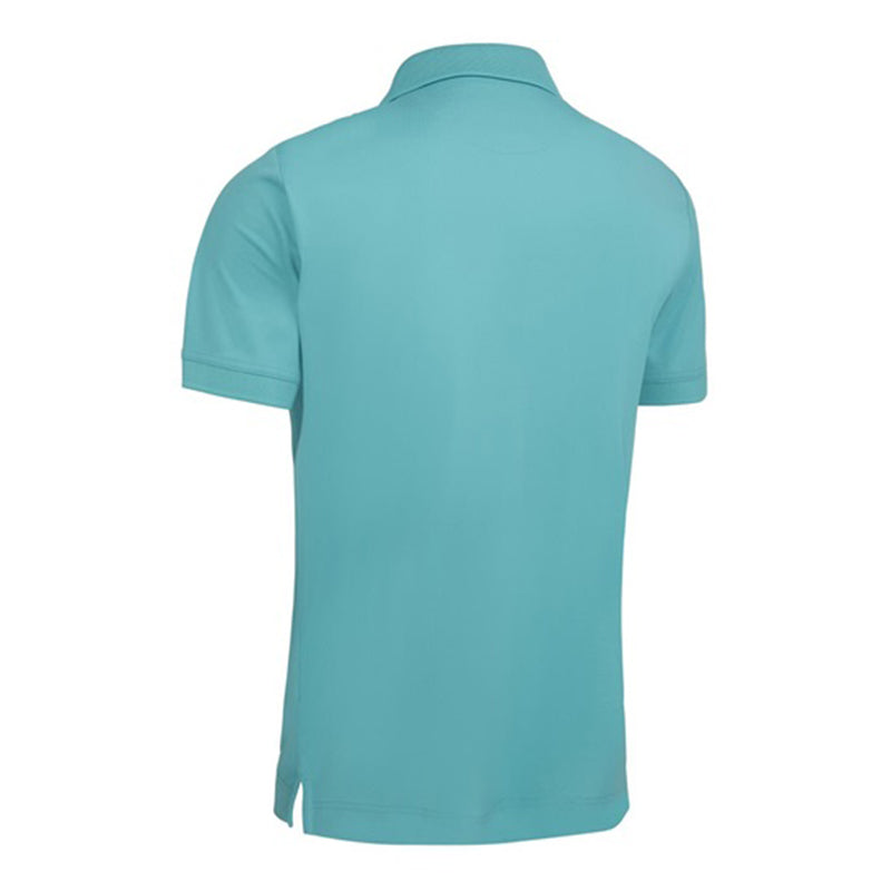 Polo Solid Ribbed Baltic Homme