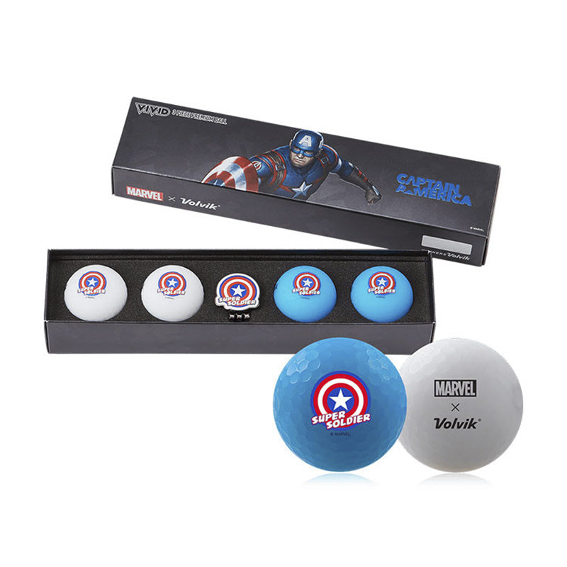 Coffret 4 Balles Vivid Marvel Captain America