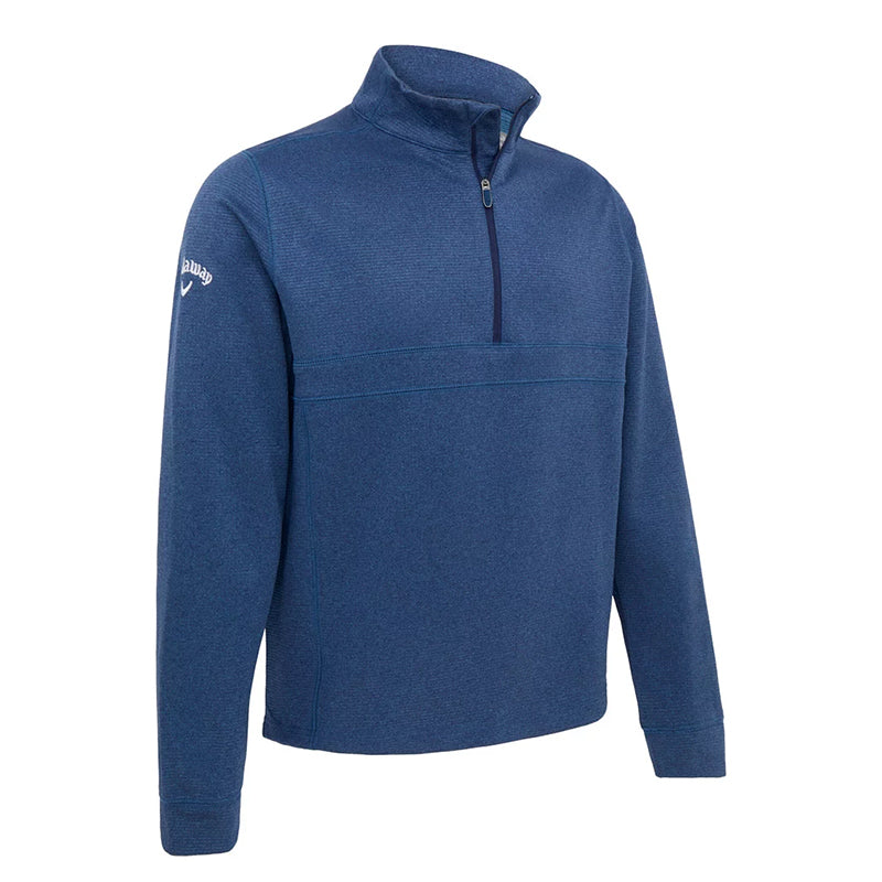 Pull Waffle 1/4 Zip Dark Navy Heather Homme