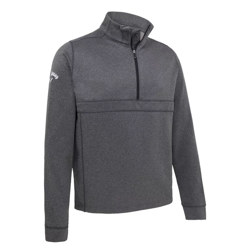 Pull Waffle 1/4 Zip Black Heather Homme