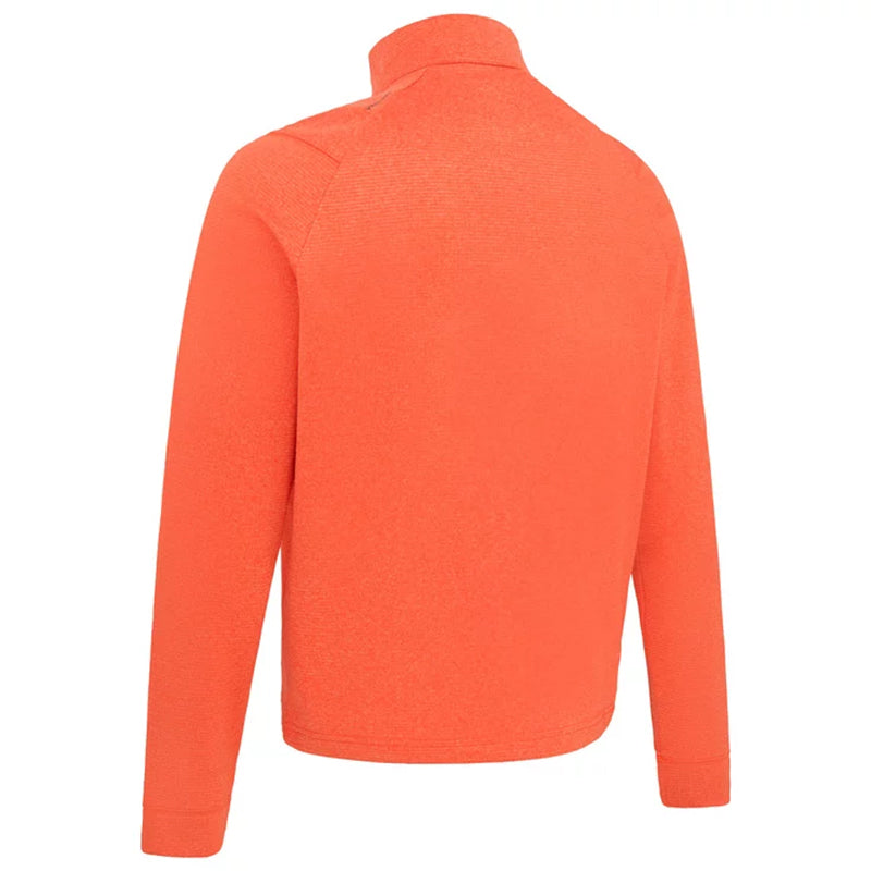 Pull Waffle 1/4 Zip Tigerlily Heather Homme