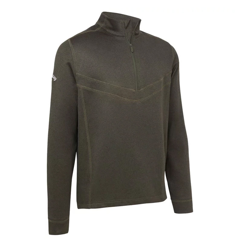 Pull Waffle 1/4 Zip Lichen Heather Homme
