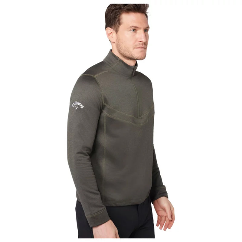 Pull Waffle 1/4 Zip Dark Navy Heather Homme