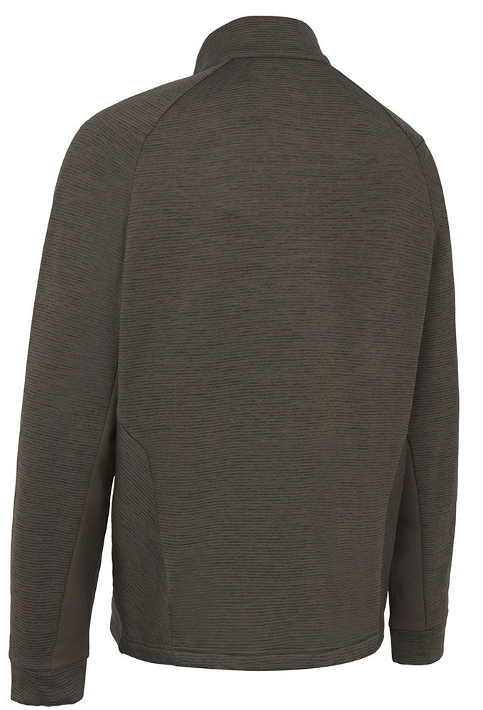 Pull Heather Stripe Fleece 1/4 Zip Dark Lichen Homme