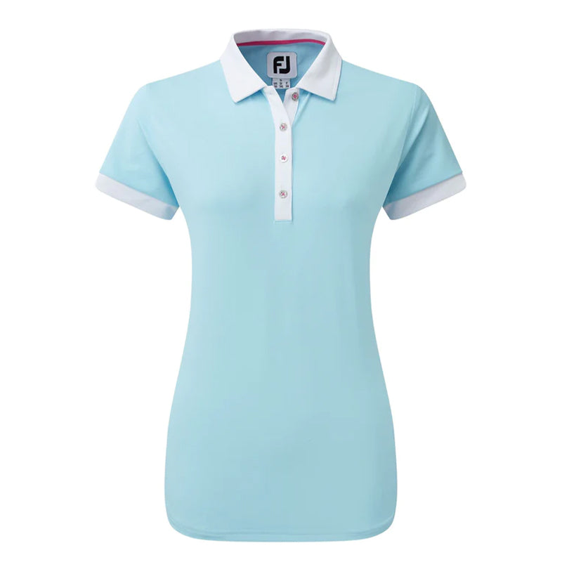 Polo Piqué Unie Blue Femme