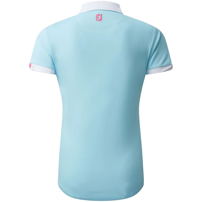 Polo Piqué Unie Blue Femme