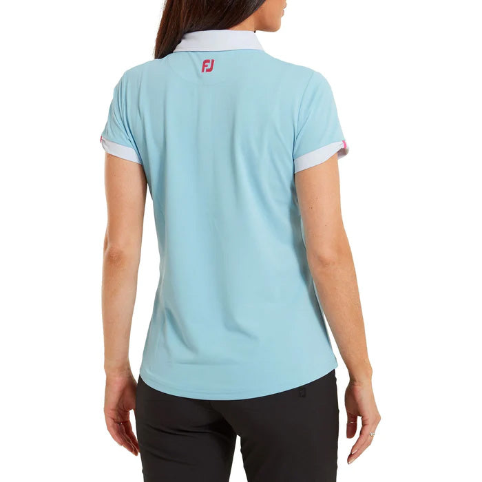 Polo Piqué Unie Blue Femme