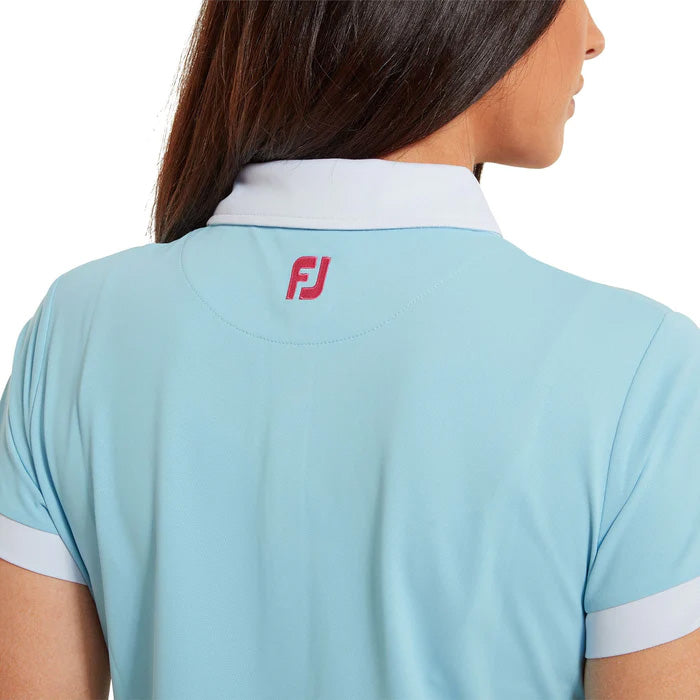 Polo Piqué Unie Blue Femme