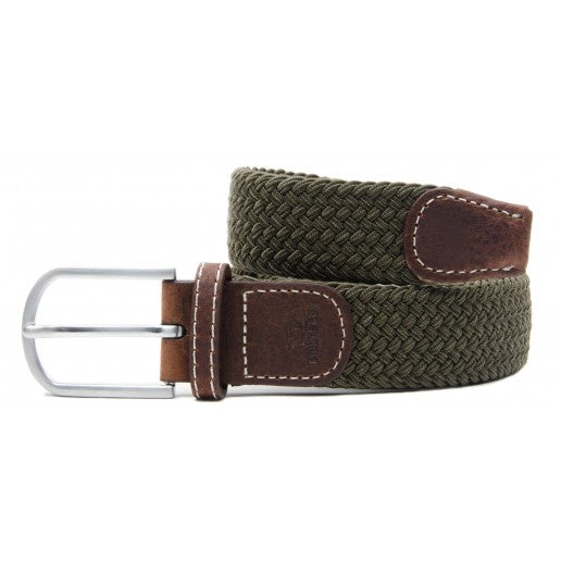 Ceinture Tressée Kaki Homme