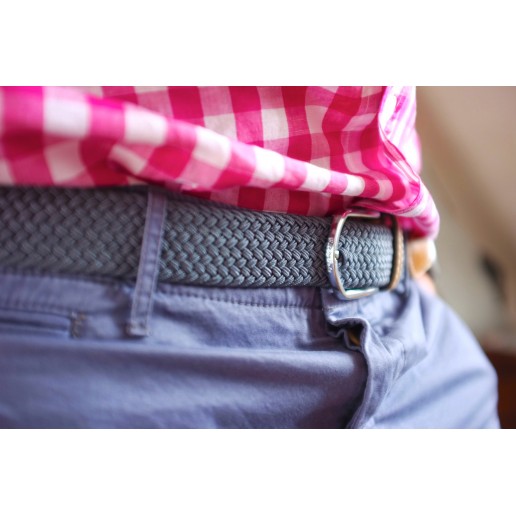 Ceinture Tressée Marron Camel Homme