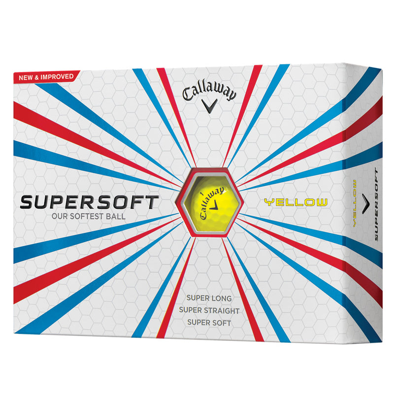12 x12 Balles Supersoft jaunes logotées