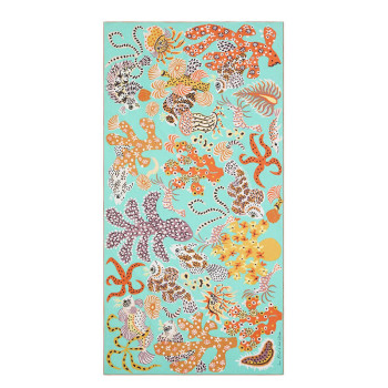 Foulard Jardin de Sirene Turquoise